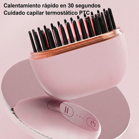 Cepillo Alisador Portátil Mini: 3 Temperaturas y Carga USB-C