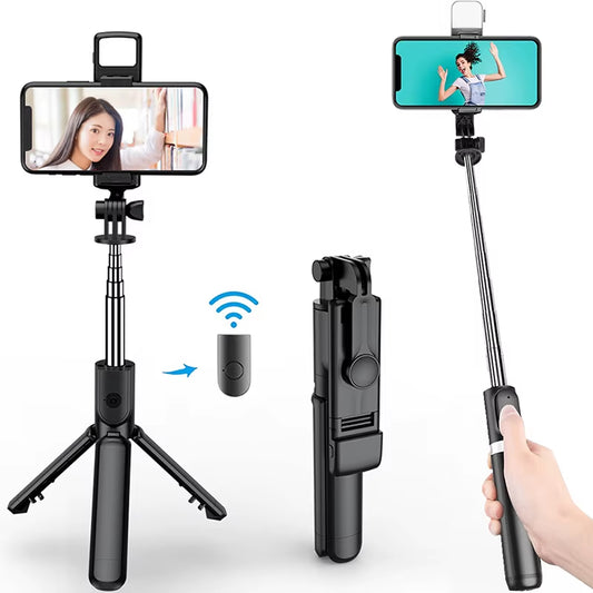 New Bluetooth Selfie Stick Mobile Phone Holder Retractable Portable Multifunct-Ional Mini Tripod with Wireless Remote Shutter