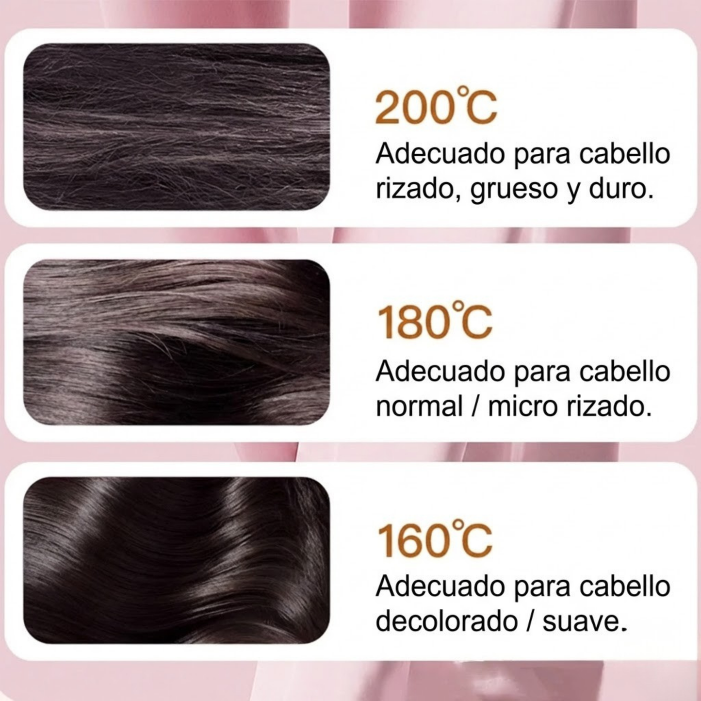 Cepillo Alisador Portátil Mini: 3 Temperaturas y Carga USB-C