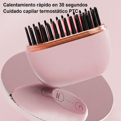 Cepillo Alisador Portátil Mini: 3 Temperaturas y Carga USB-C