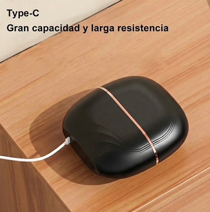 Cepillo Alisador Portátil Mini: 3 Temperaturas y Carga USB-C