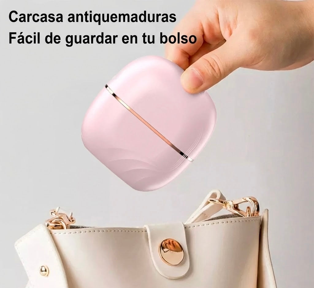 Cepillo Alisador Portátil Mini: 3 Temperaturas y Carga USB-C